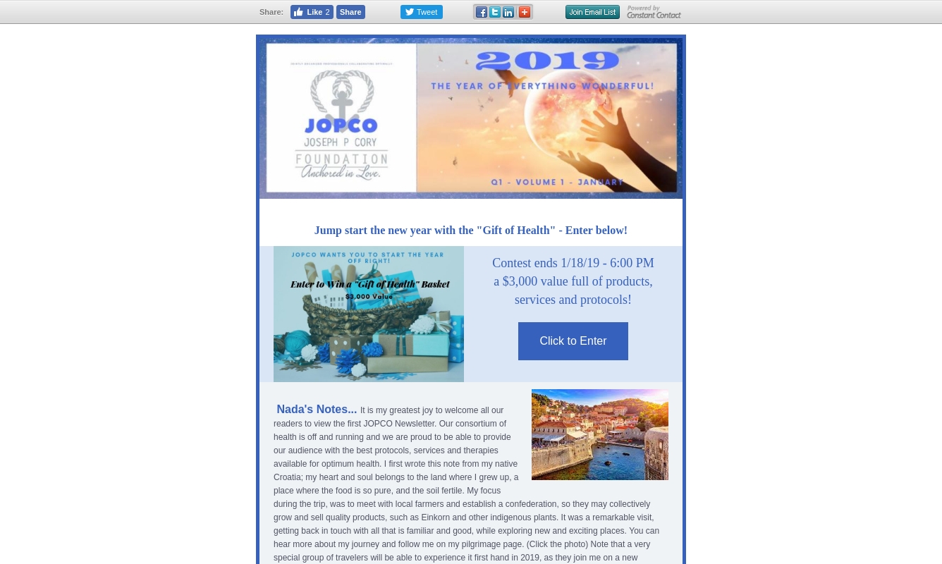 JOPCO Newsletter Jan 2019