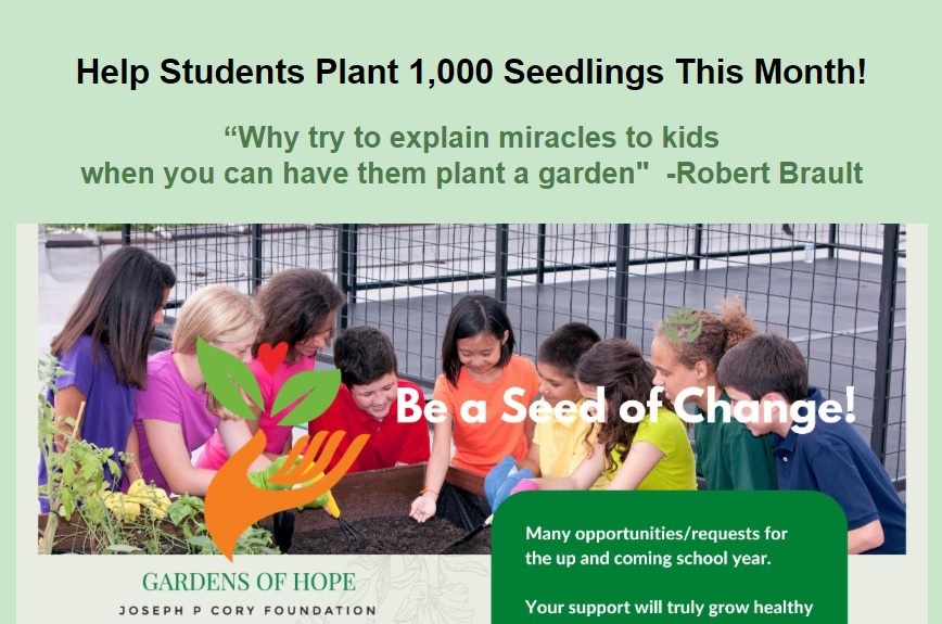 Help Students Plant 1,000 Seedlings This Month!